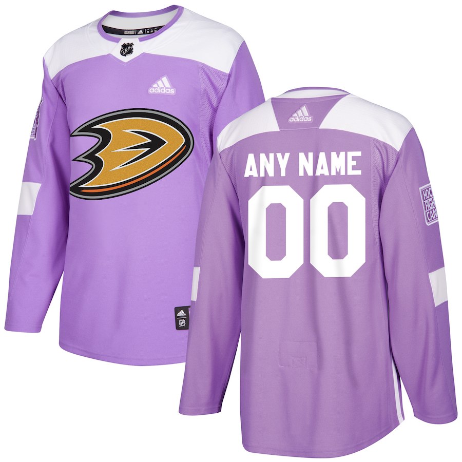 Men Anaheim Ducks Customized purple Adidas NHL jersey